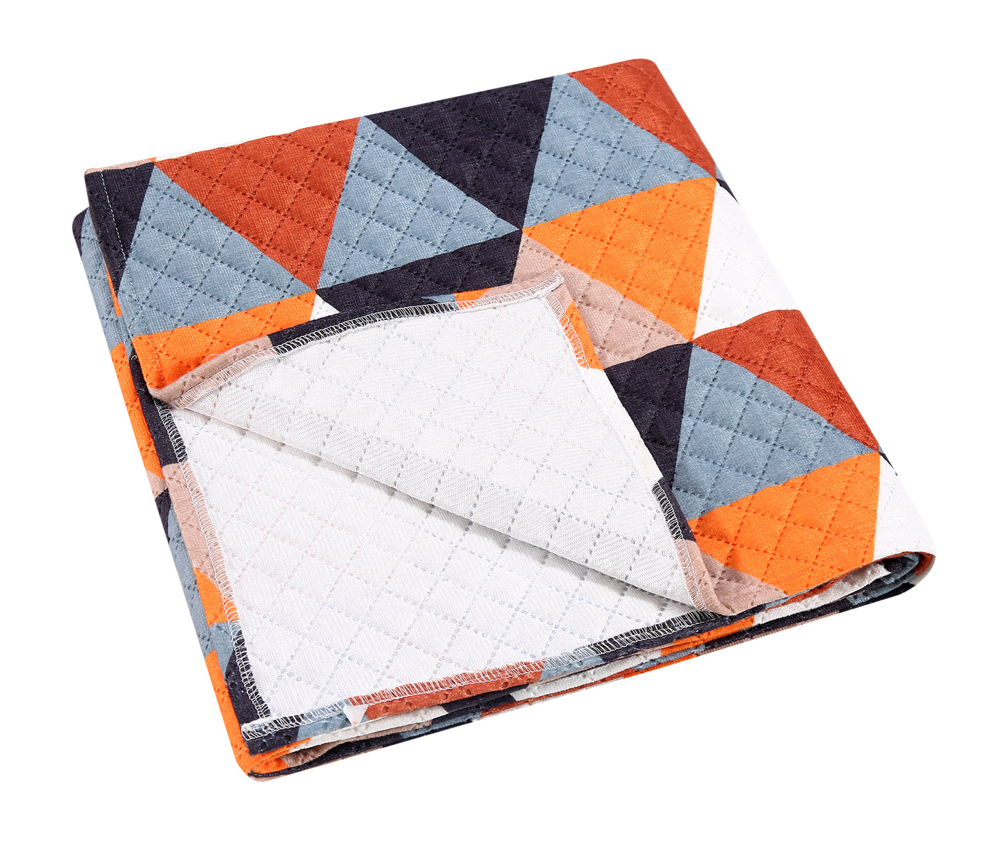 FABRIGAANZA Printed Sofa Seat Cover| Quilted Velvet | Heavy Antiskid Backing