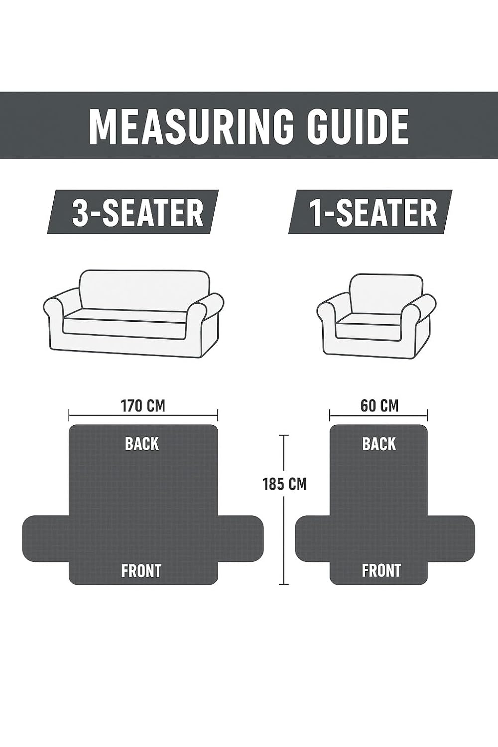 FABRIGAANZA Quilted Sofa Cover | Premium Armchair Protector with Anti-Slip Backing and Side Pockets, Soft & Washable Fabric | Ideal for Homes with Pets, Kids, Daily Use - Multicolor Blue