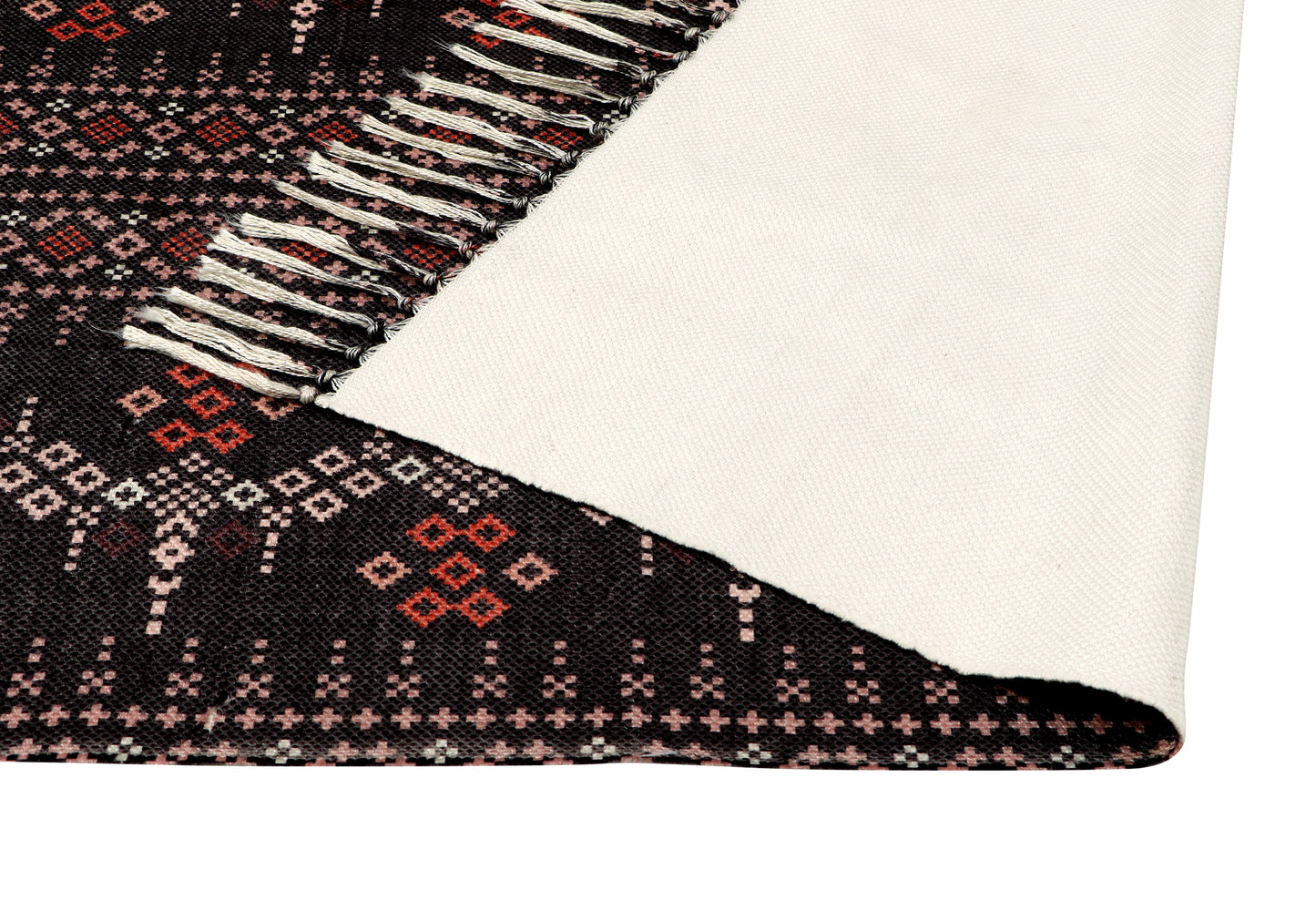 FABRIGAANZA Handmade Printed Dhurrie Carpet Rug Runner and Carpets for Living Room/Drawing Room/Bedroom/Home ( Multicolor Damask )