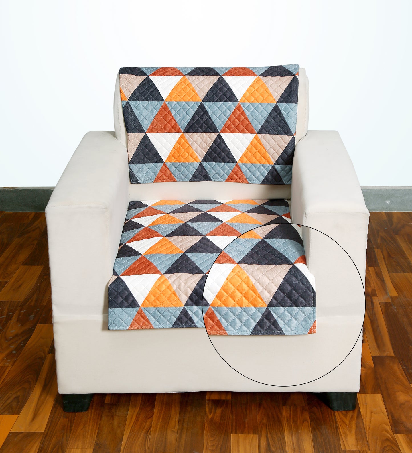 FABRIGAANZA Printed Sofa Seat Cover| Quilted Velvet  | Heavy Antiskid Backing