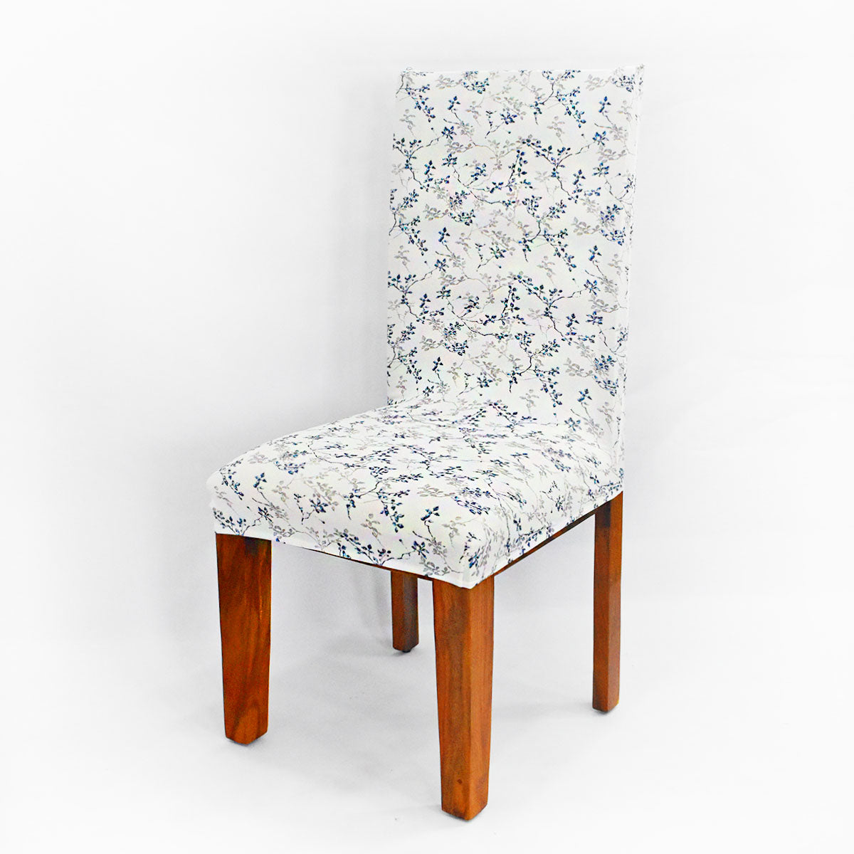 FABRIGAANZA Printed Dining Chair Cover - White Floral