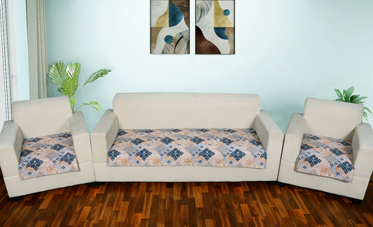 FABRIGAANZA Quilted Printed Sofa seat Cover with Heavy Antiskid Backing Sofa seat Runner -