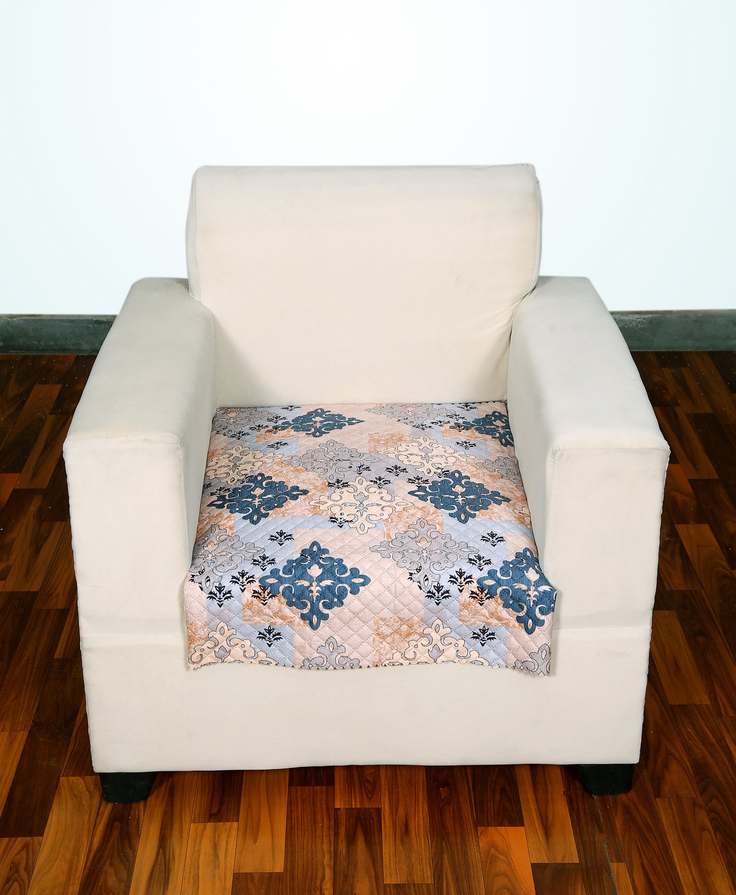 FABRIGAANZA Quilted Printed Sofa seat Cover with Heavy Antiskid Backing Sofa seat Runner -