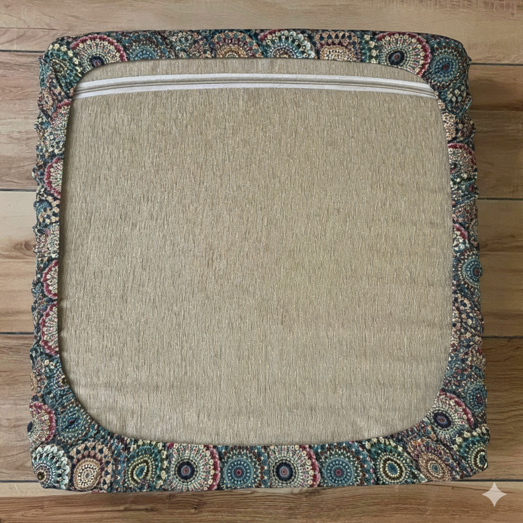 FABRIGAANZA Stretchable/Spandex Printed Sofa Slip Cover, Sofa seat Covers can use for living room, Couch, Wooden Sofas & Offices - Multicolor Rangoli