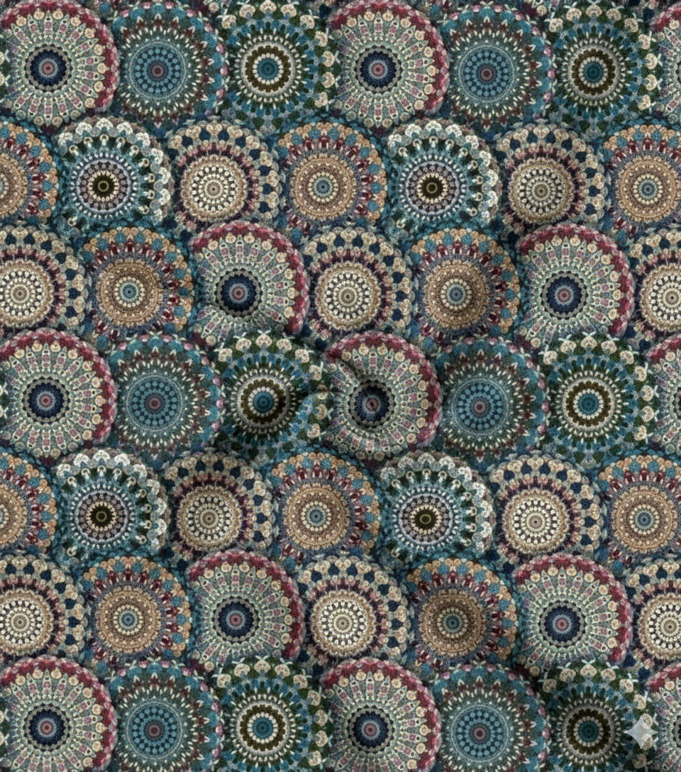 FABRIGAANZA Stretchable/Spandex Printed Sofa Slip Cover, Sofa seat Covers can use for living room, Couch, Wooden Sofas & Offices - Multicolor Rangoli